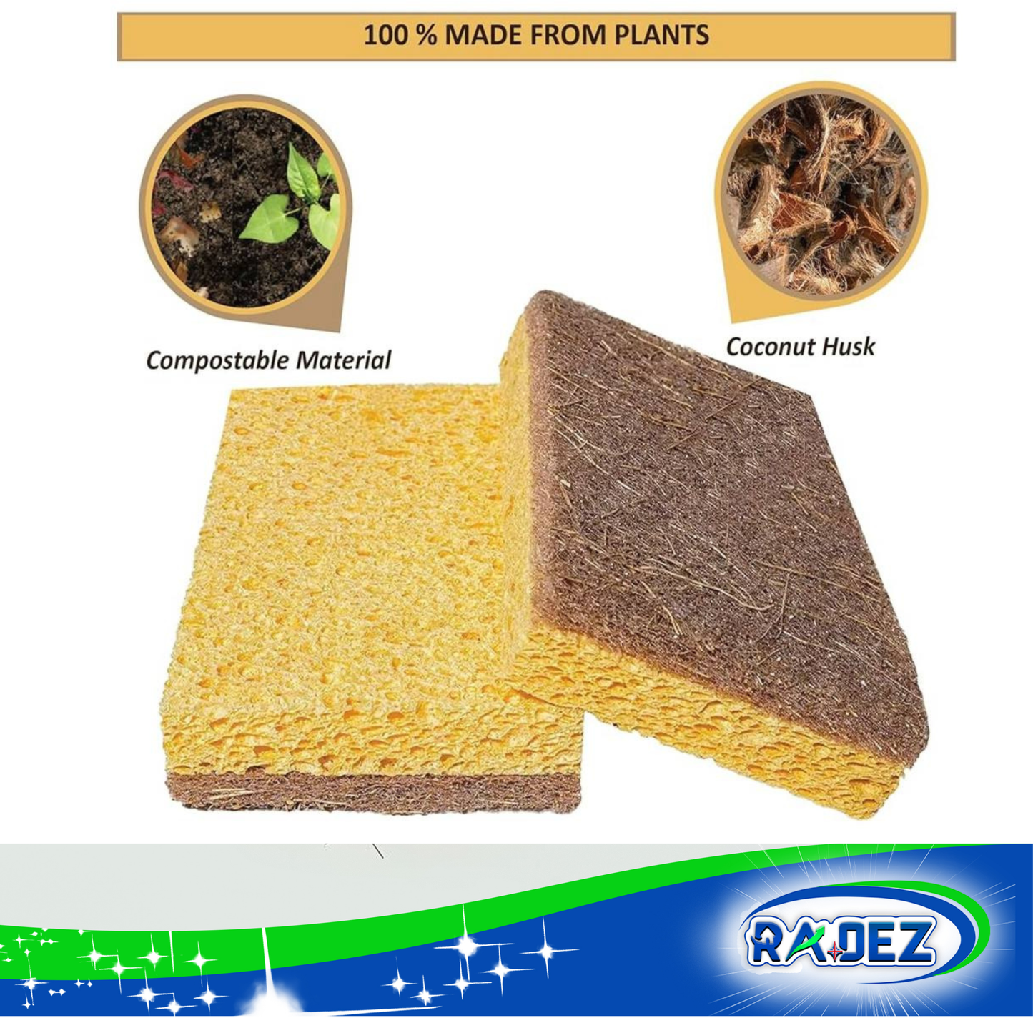 Eco coconut sponges 10 pack